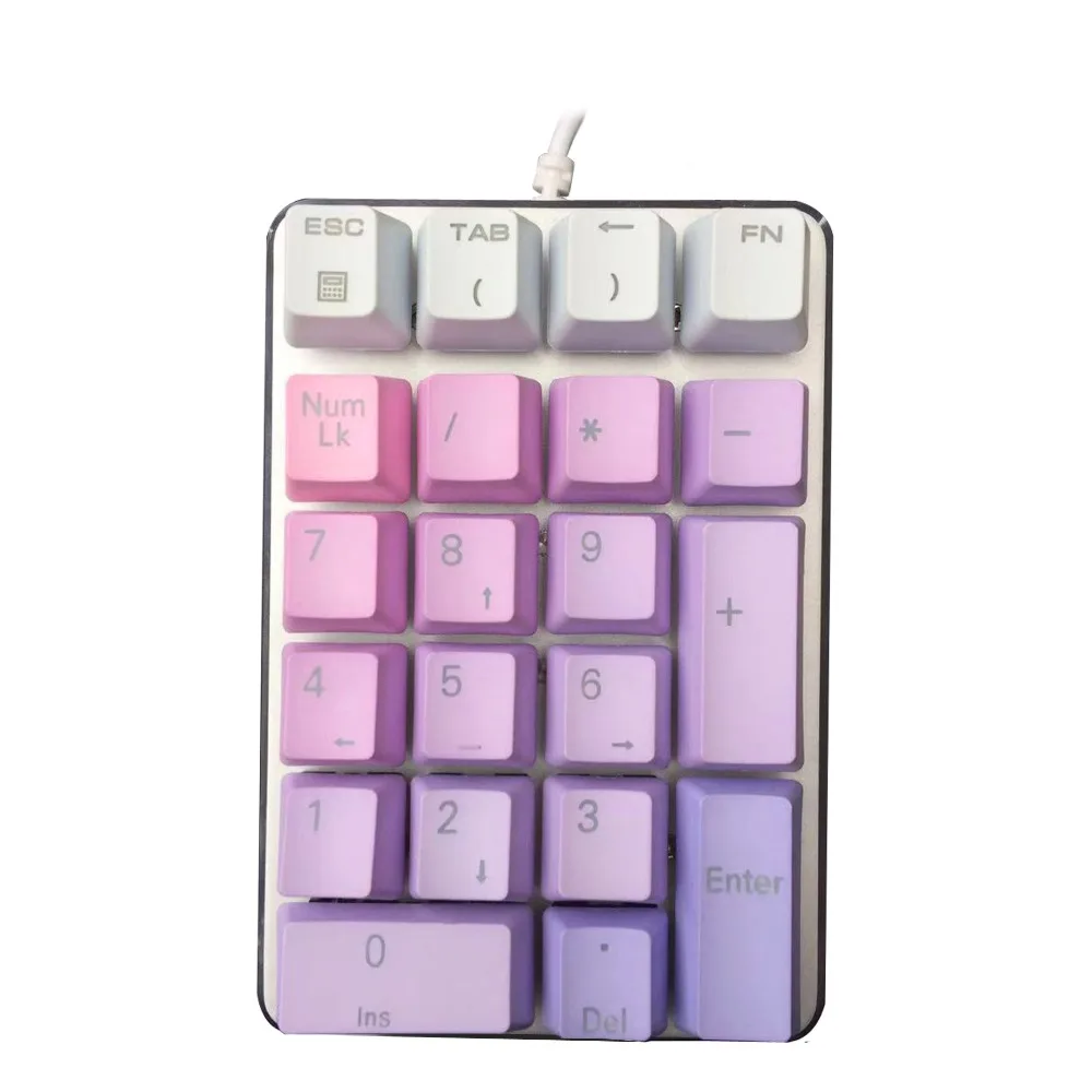 Magicforce смарт-21-ключ USB Проводная клавиатура с подсветкой механический Цифровой настольный Тетрадь клавиатура GATERON/вишня Механическая ось PBT