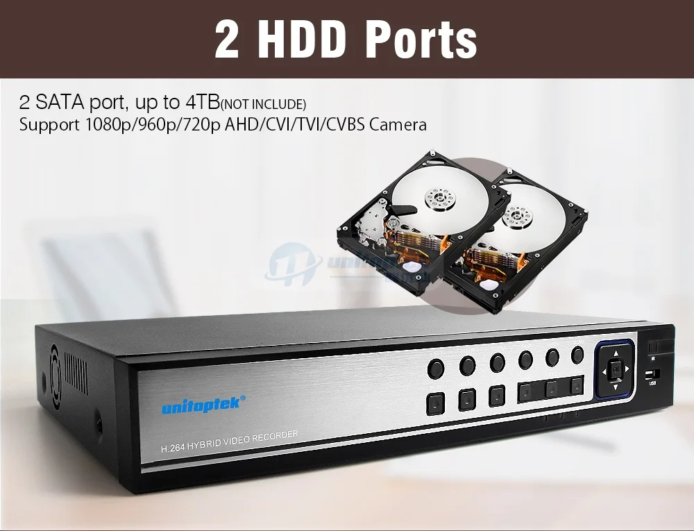 Гибридный 5 в 1 16CH AHD DVR рекордер 1080P DVR 16 канальный 2 SATA HDD 1920*1080 CCTV CVI, TVI DVR 16CH Гибридный DVR рекордер система