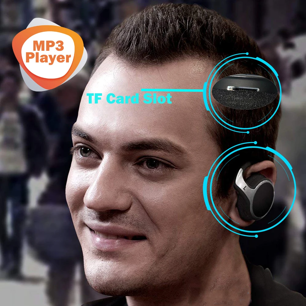 RALYIN беспроводной Mp3 музыкальный плеер наушники Поддержка карты памяти FM радио спортивные удобные bluetooth наушники беспроводная гарнитура