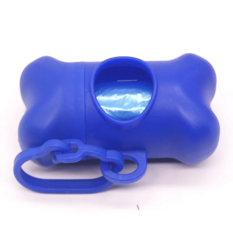 Blue Пластиковые мешки для мусора, одноразовые в форме косточки; для домашних животных, набор мешков для мусора, портативная коробка для хранения, держатель для уборки, сумка-Органайзер для мусора - Цвет: Blue