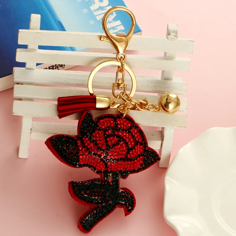 MINHIN оптовая продажа Очаровательная цепочка для ключей новинка модная с цветком