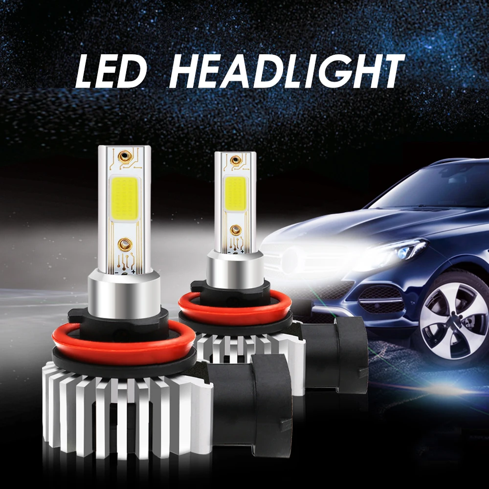 2 шт. D9 100W 26000LM H4 светодиодный H11 H7 светодиодный фар автомобиля 9005 9006 9012 H1 H3 комплект для переоборудования COB лампы для фар авто аксессуары