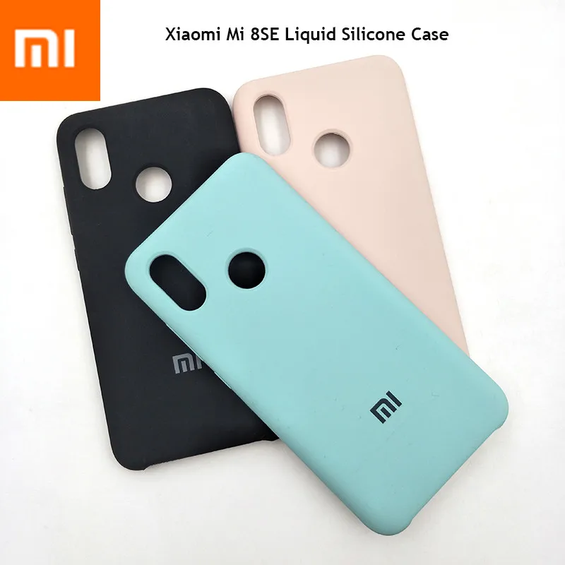 Оригинальный официальный Xiaomi mi 8SE жидкий силиконовый чехол шелковистый мягкий