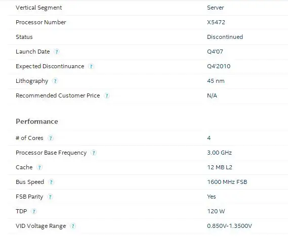 Процессор INTEL X5472 3,0 ГГц/LGA771 12 МБ кэш L2 четырехсерверный процессор fsb 1600 близкий к LGA775 Core 2 Quad Q9650 cpu