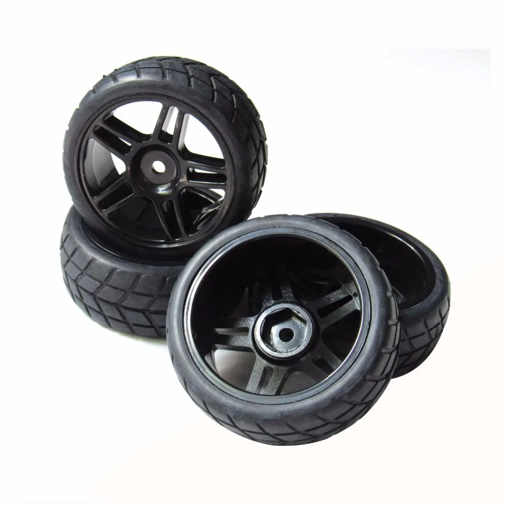 4 шт. 12 мм колеса Ступицы резиновые шины и обода для 1/10 HSP HPI Traxxas Tamiya Sakura On Road Racing Sport