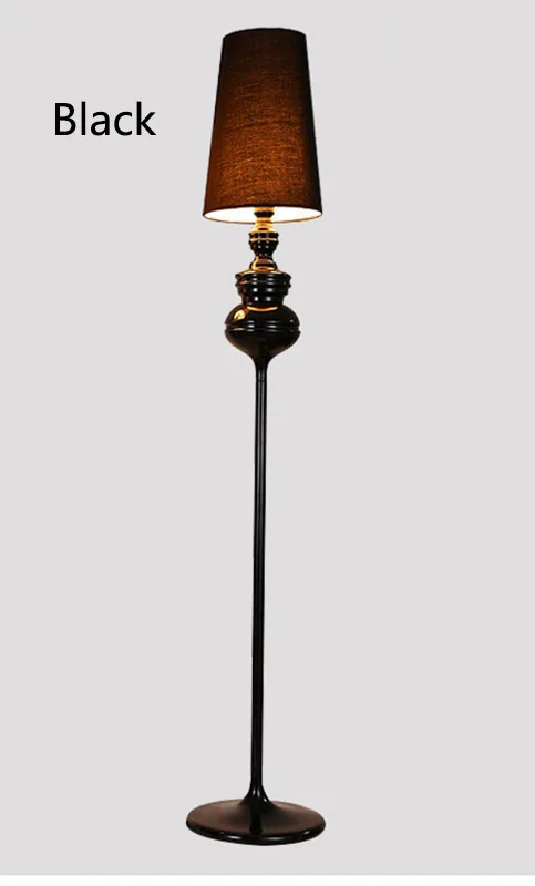 Black fabric shade Скандинавский простой испанский guardian золотой черный и белый серебряный тыквенный Торшер для спальни гостиной Кабинета прохода гостиничный номер кафе - Цвет абажура: Black fabric shade