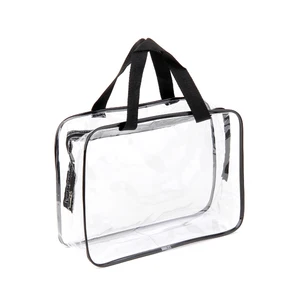 Прозрачная косметичка из ПВХ для женщин, дорожные сумочки для туалетных принадлежностей, органайзер для косметики, чехол большого размера для защиты окружающей среды