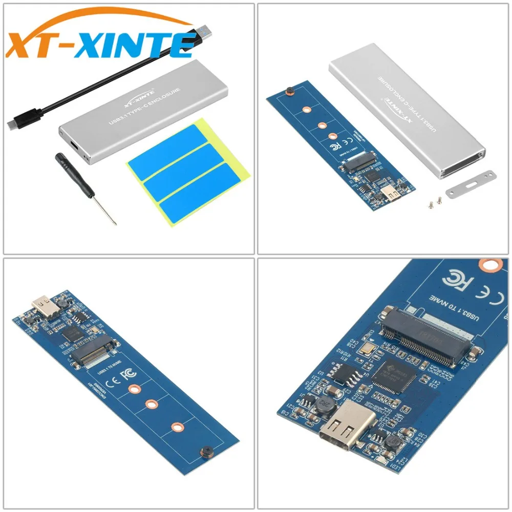 XT-XINTE  NVMe PCIE USB3.1 HDD  M.2  USB Type C 3, 1 M  SSD