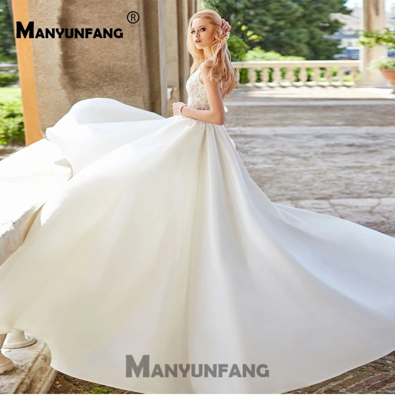 A Line Свадебные платья винтажные карманы Китай Vestidos De Novia с открытой спиной Большие размеры Пуговицы Свадебные платья