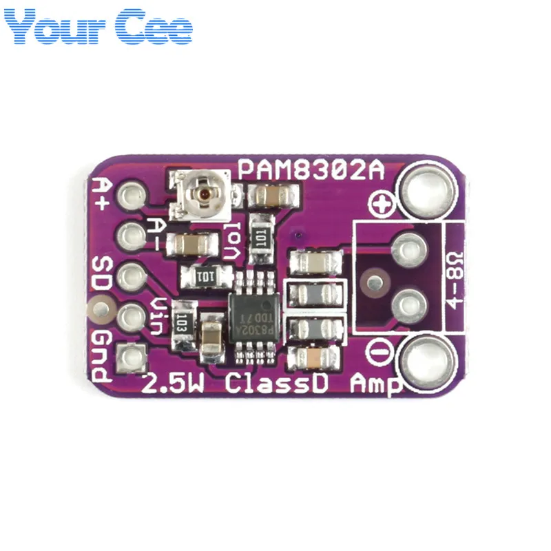 2 шт./1 шт. PAM8302A PAM8302 CJMCU-832 5 Вт одноканальный модуль усилителя мощности класса D