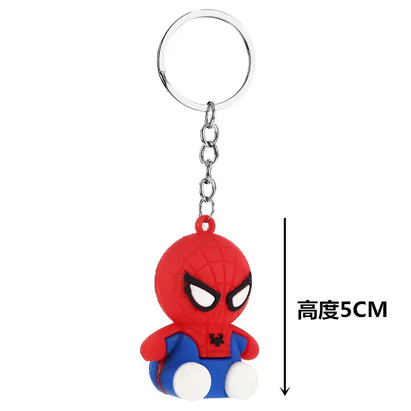 Брелок с героями мультфильмов ПВХ Мстители Marvel милый супергерой Бэтмен