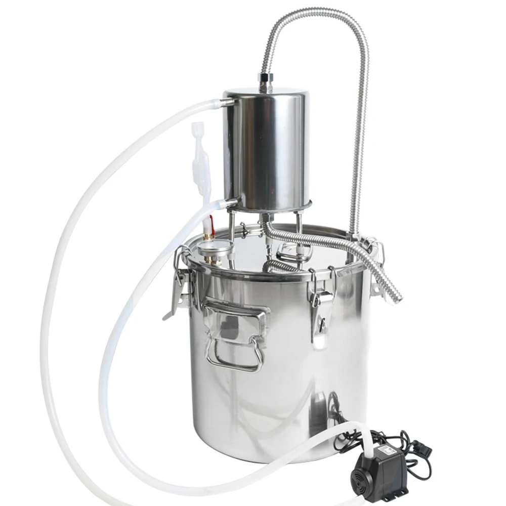 

YUEWO 10-35LDIY Home Distiller Moonshine Still Stainless Steel Boiler White Spirits Pure Water Alcohol Oil Wine Brewing Kits