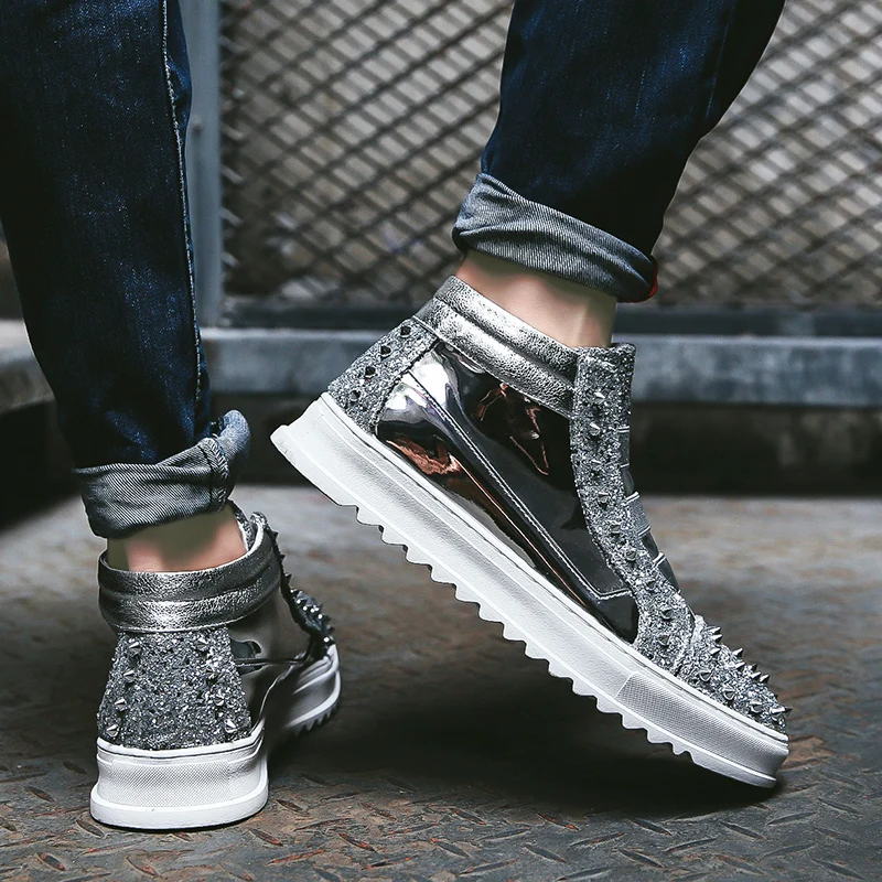 Молодежная модная мужская обувь мужские оригинальные туфли из лакированной кожи