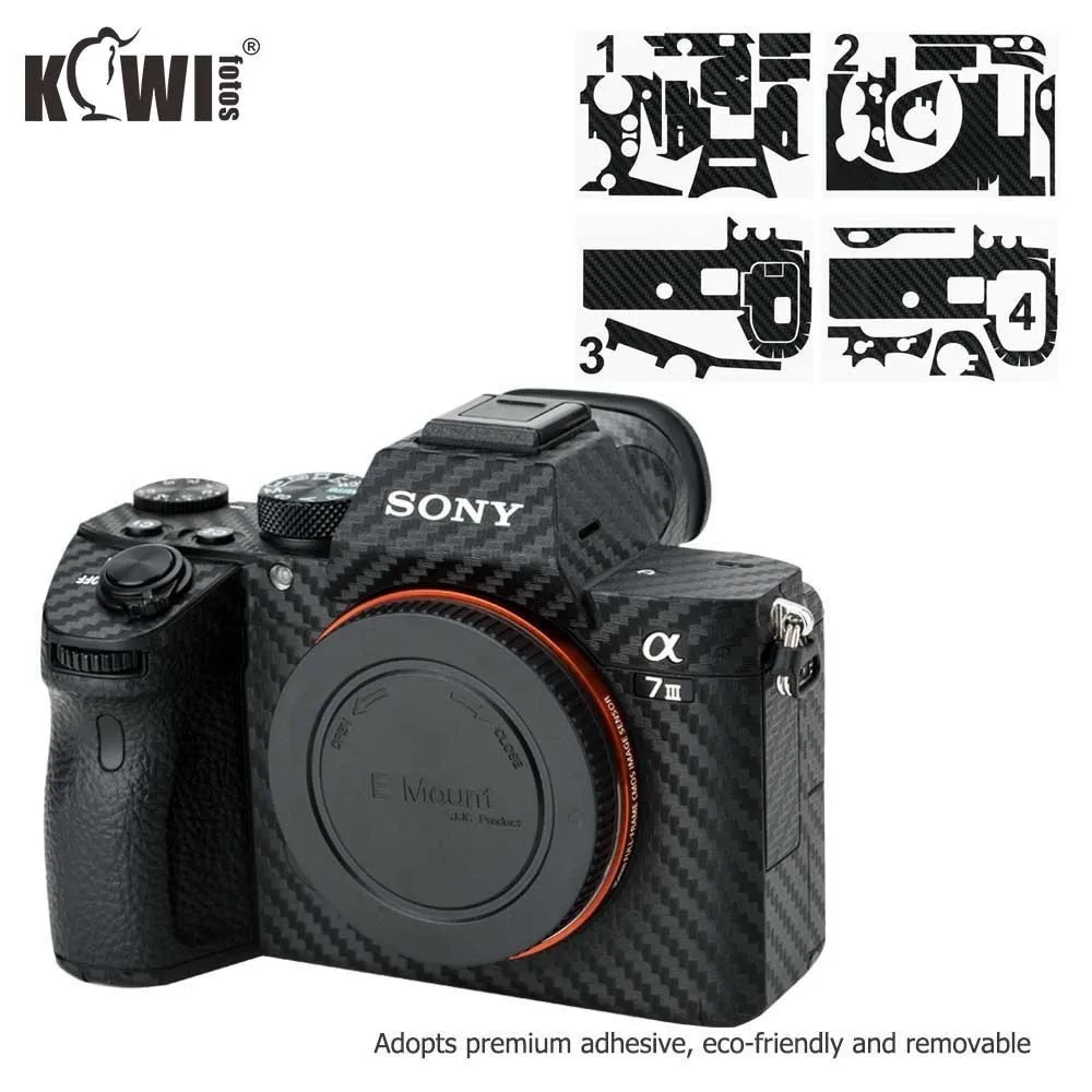 KIWIFOTOS Анти-Царапины Камера тела пленка из углеродного волокна комплект для sony A7 III A7R III A7III A7RIII A7M3 A7RM3 Камера s кожи 3M Стикеры