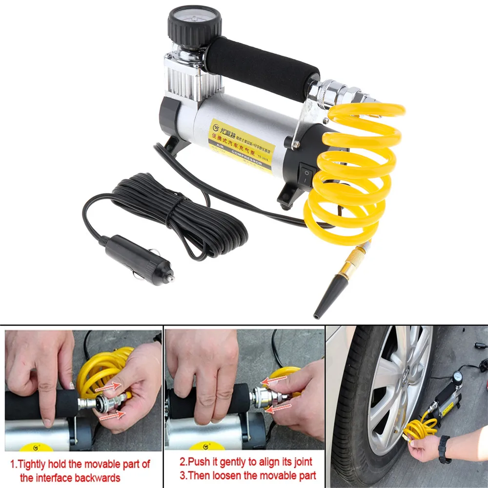100PSI 12V Портативный Автомобильный Электрический воздушный насос для шин