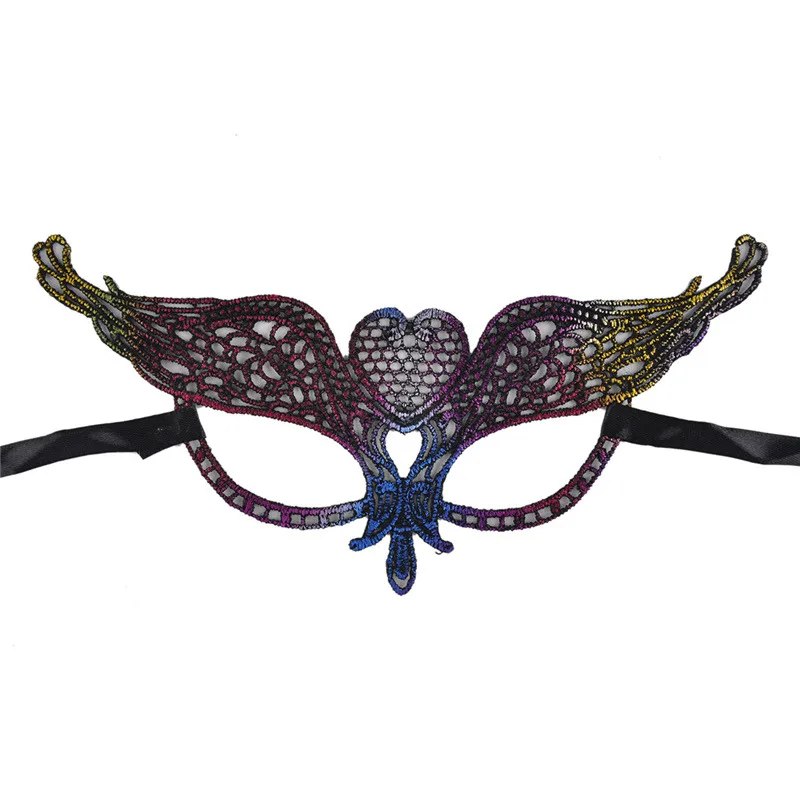 4 шт. женская сексуальная черная кружевная маска с вырезами для глаз Маскарадные