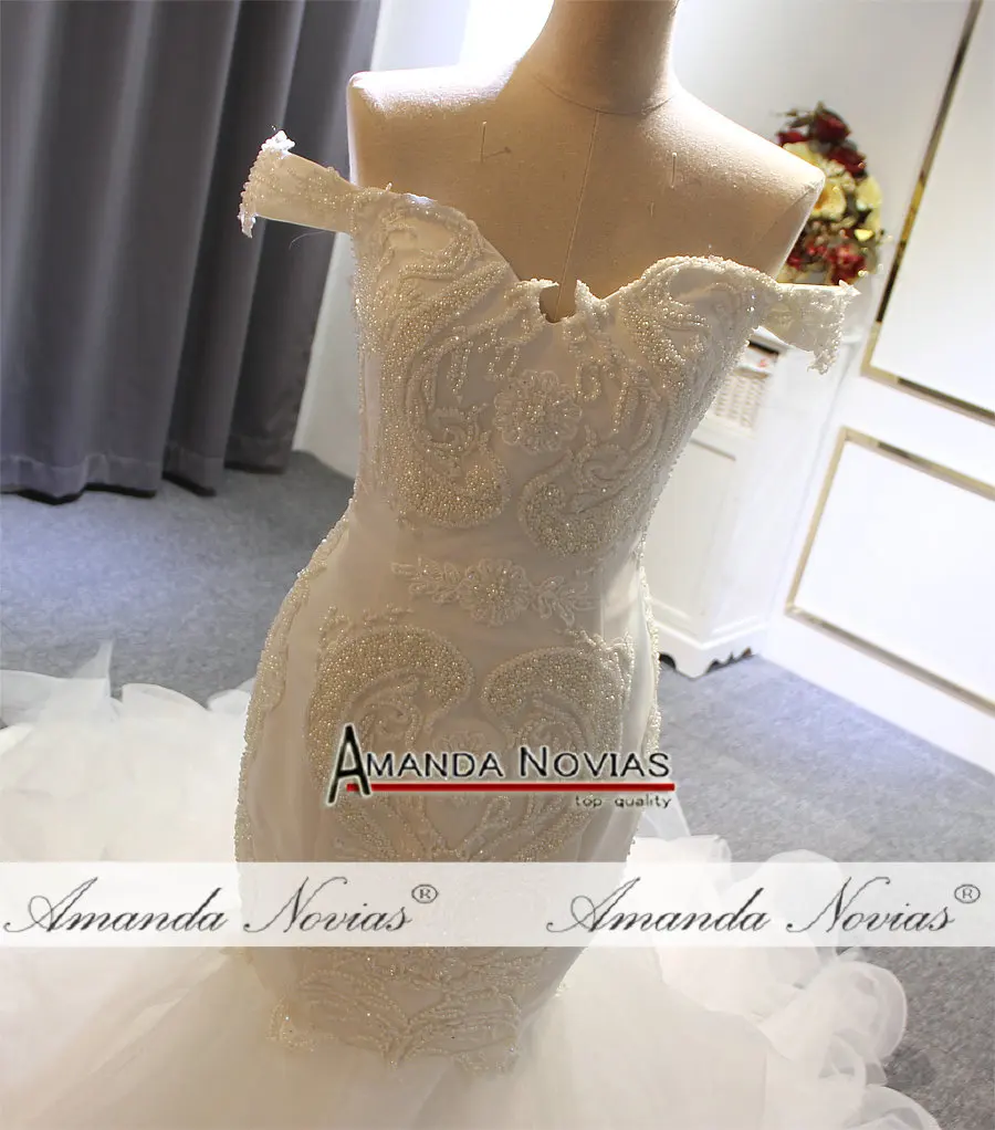 Свадебное платье с бисером, новая модель, дизайнерское платье Amanda Novias