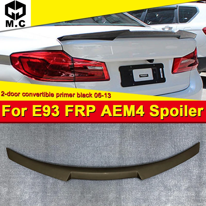 E93 M3 2 дверный купе высокого kick багажник спойлер крыло M4 Стиль FRP Неокрашенный для