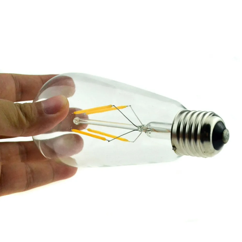 E12 E27 E14 затемнения G45 A60 типа Свеча) 2 Вт 4 6 8 светодиодный лампы светильник Edison Ретро