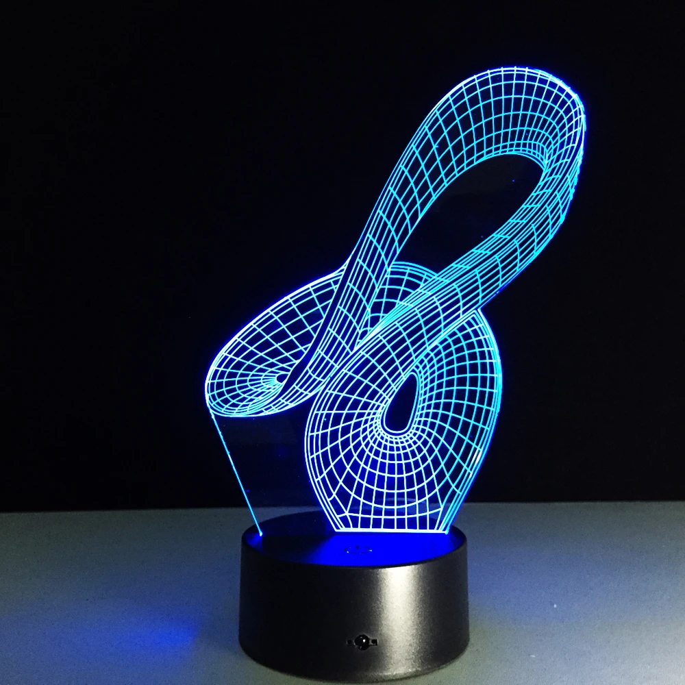 Абстрактная Геометрическая художественная 3D светодиодная USB лампа креативный
