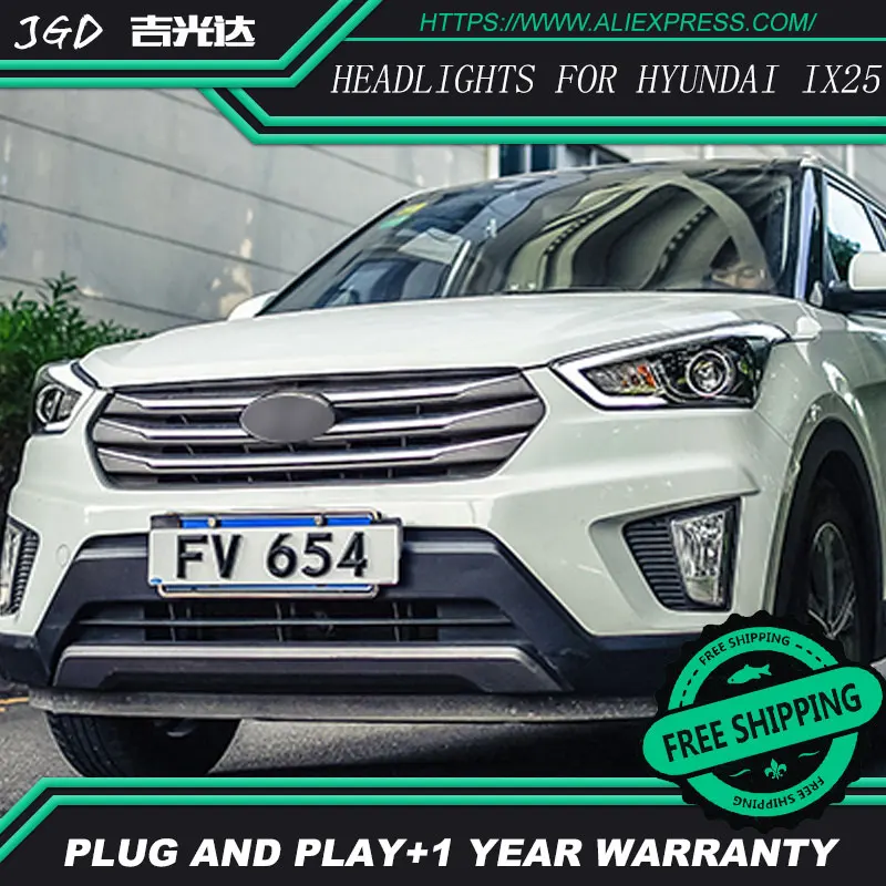 Чехол для фар Hyundai Creta 2015 2016 IX25 СВЕТОДИОДНЫЙ DRL H7 D2H Hid Angel Eye Bi Xenon|angel eyes|bi xenoncar styling |