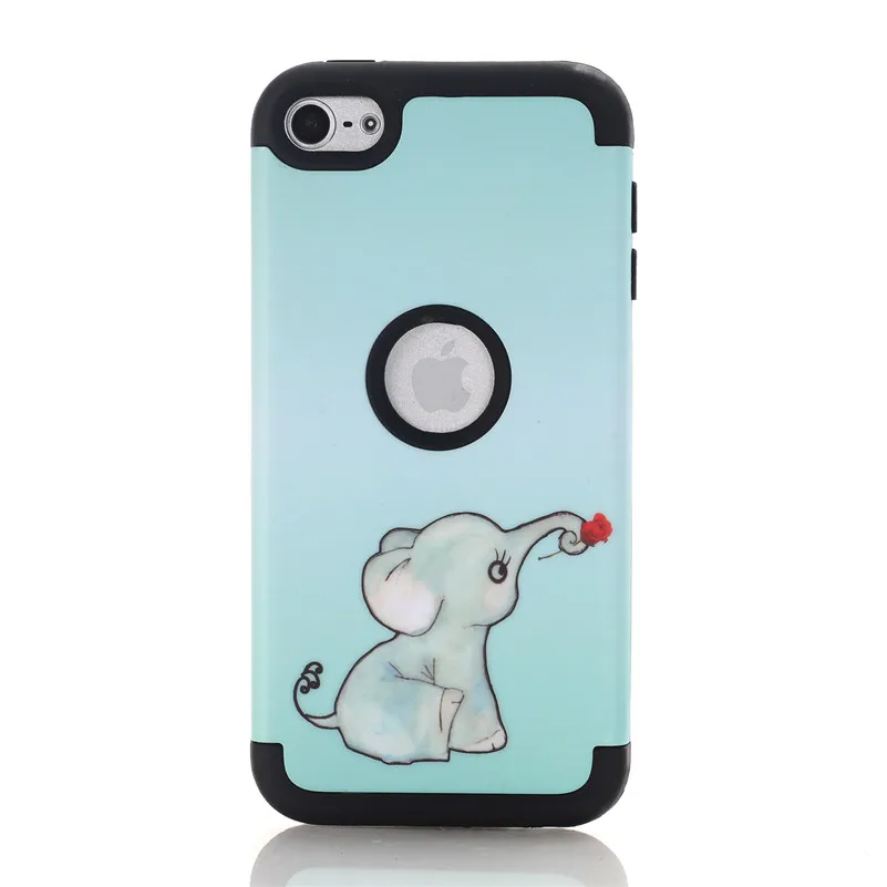 Для Apple iPod Touch 6 6th Generation чехол Сова цветы слон узор Чехлы резиновый Силикон + PC