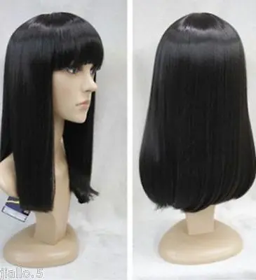 Wholesale price Hot Sell TSC ^^^^NEW women black long straight Cosplay FULL WIGS z97900 |