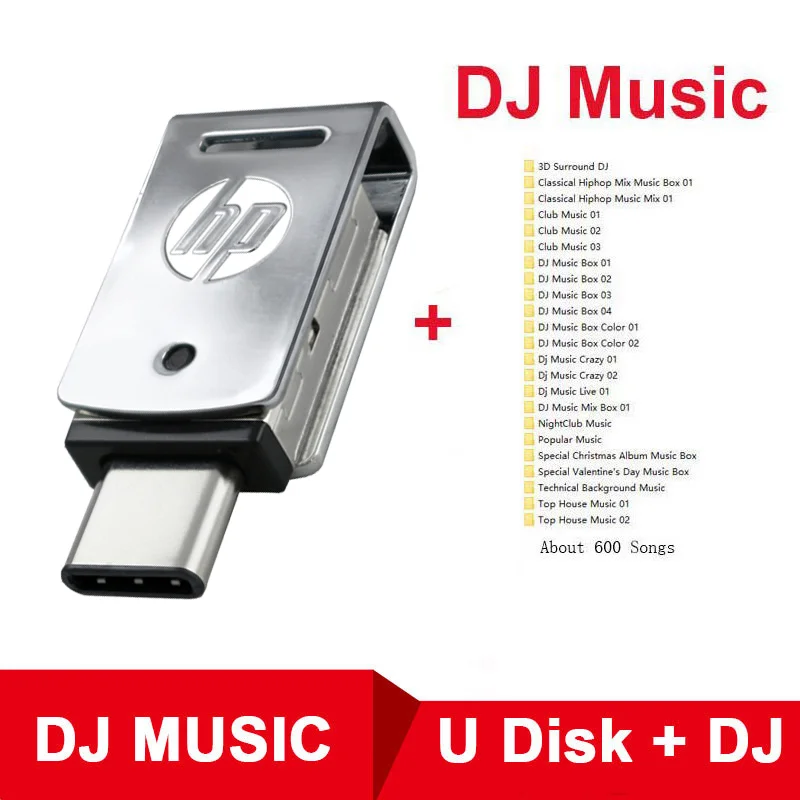 X5000M-128GB-DJ Hp USB Flash drive 128 gb usb stick водонепроницаемый flashdrive флэш-логотип автомобиля подходит для ноутбуков и настольных компьютеров флешки 128 gb - Цвет: X5000M-128GB-DJ