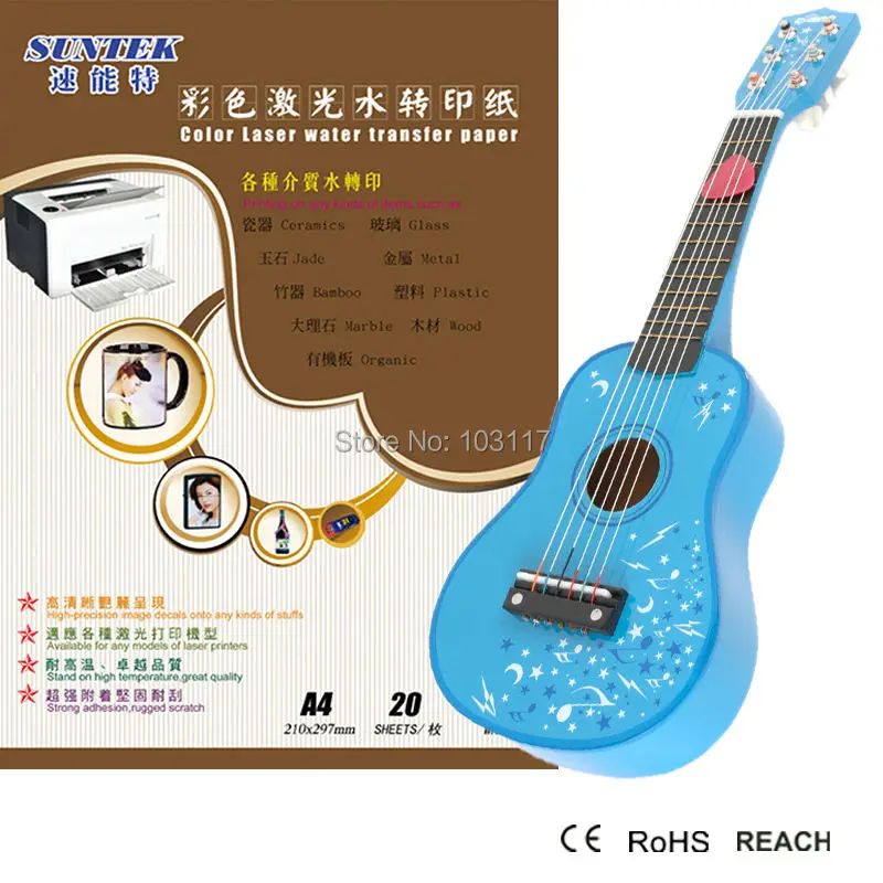 (150 шт./лот) А4 Размер Водные Переводные картинки гитарная бумага Лазерная Водная