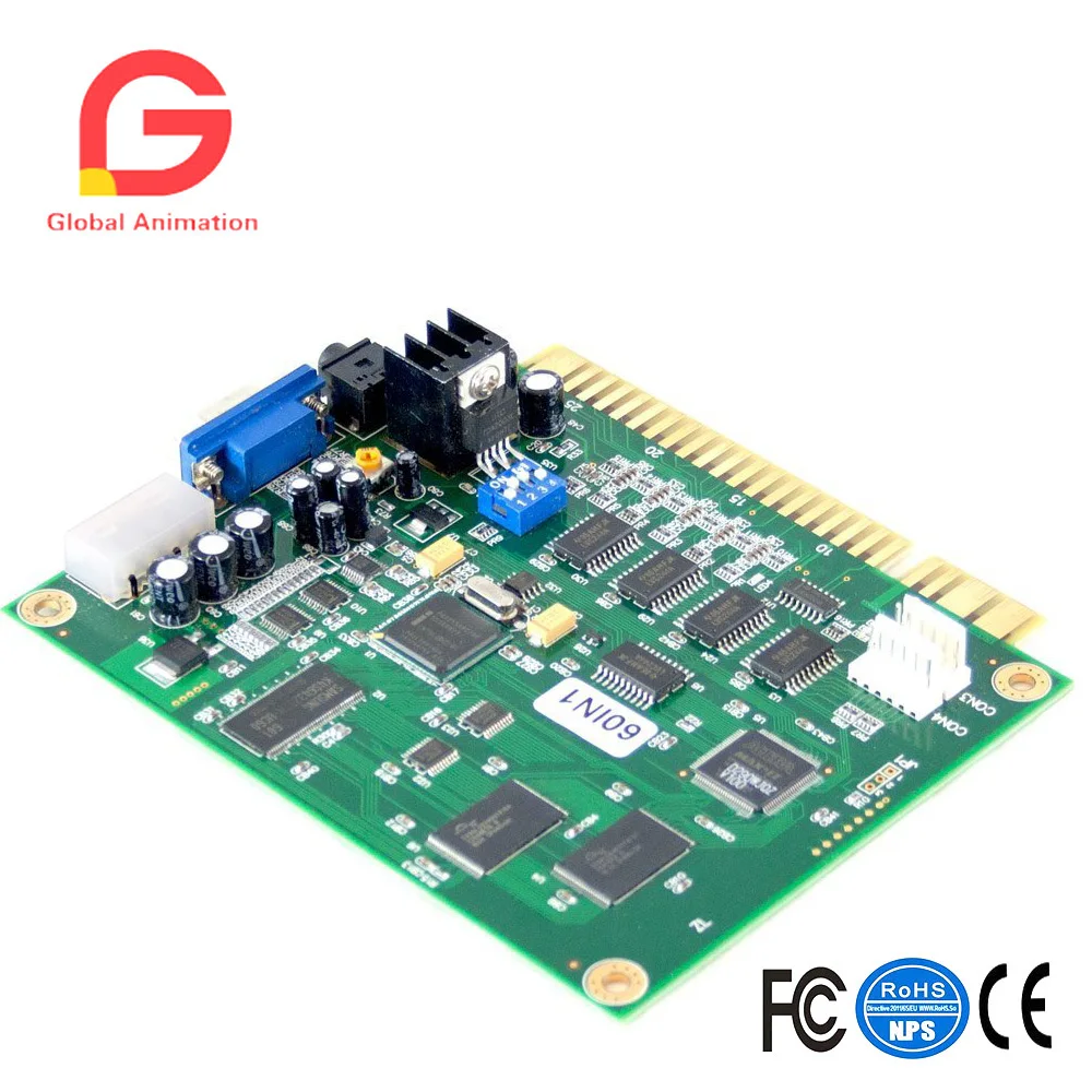 DIY Аркада Ретро Классическая видео игра 60 в 1 PCB Джамма доска | Спорт и развлечения