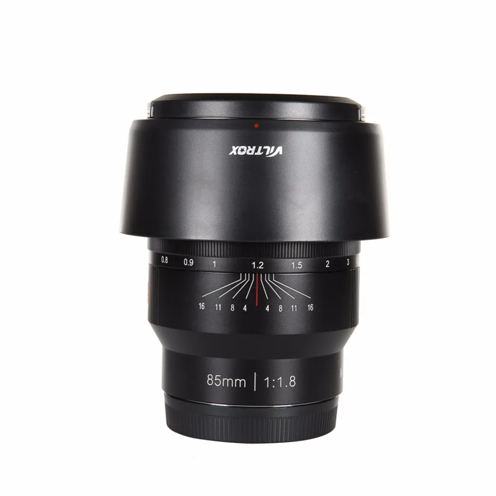 VILTROX 85 мм f1.8 полнокадровая ручная система с фиксированным фокусом для объектива