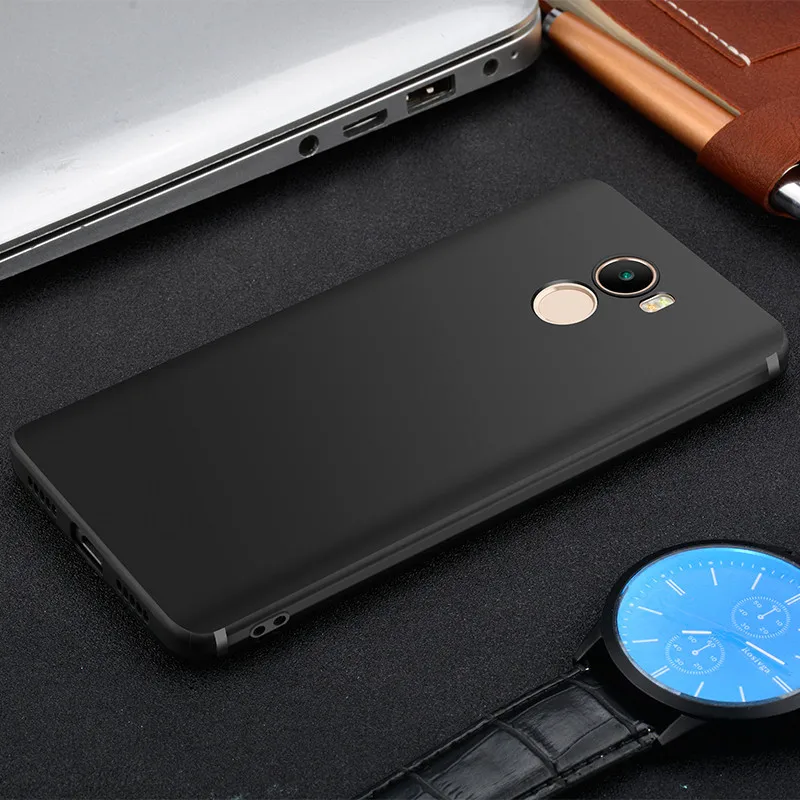TCICPC для Xiaomi Redmi 4 Pro чехол силиконовый роскошный тонкий матовый из ТПУ Мягкий Задний защитный чехол для Xiaomi Redmi 4 Pro 4S Coque - Цвет: Black