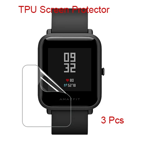 3 Pcs TPU Film Ollivan HD Защитные пленки для Xiaomi Huami Amazfit Bip Молодежные умные часы защитная пленка умные аксессуары для Amazfit Bip - Цвет: 3 Pcs TPU Film