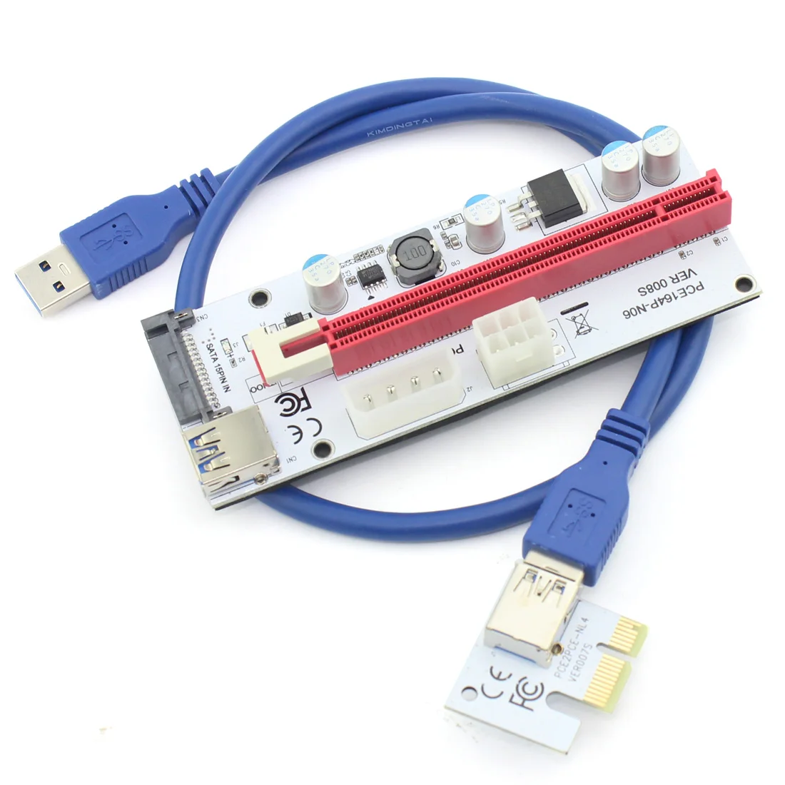 Удлинительный Кабель USB3.0 60 см PCIE 1X к 16X для видеокарты с несколькими портами