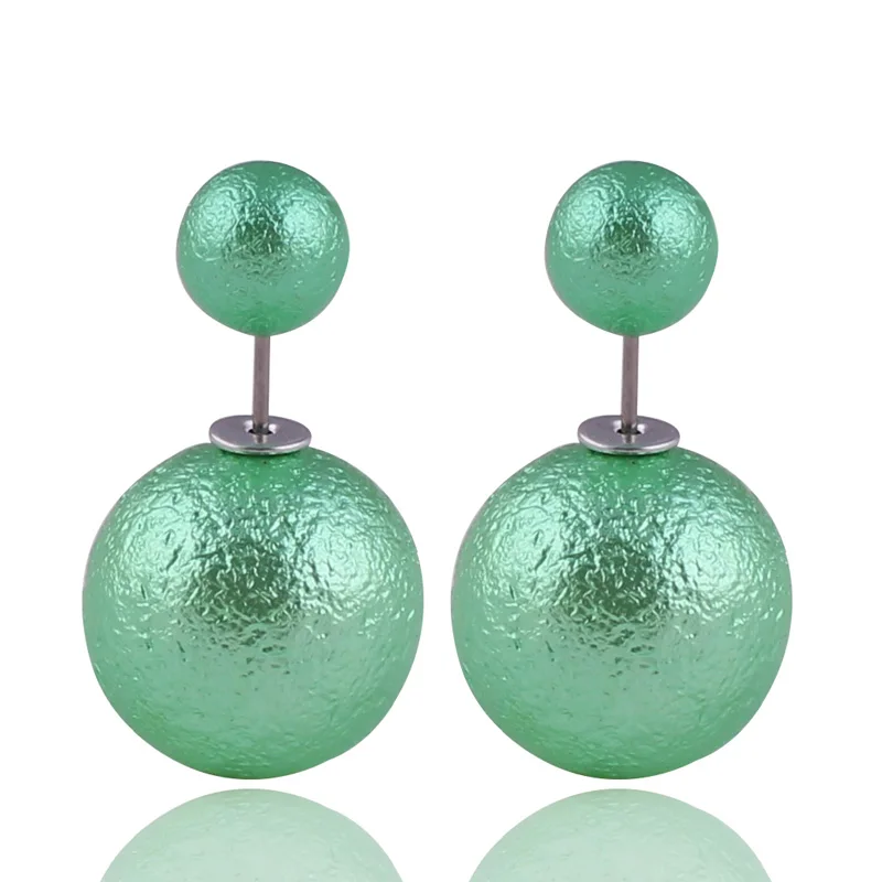 9 цветов Лидер продаж классические складчатые двухсторонние жемчужные серьги