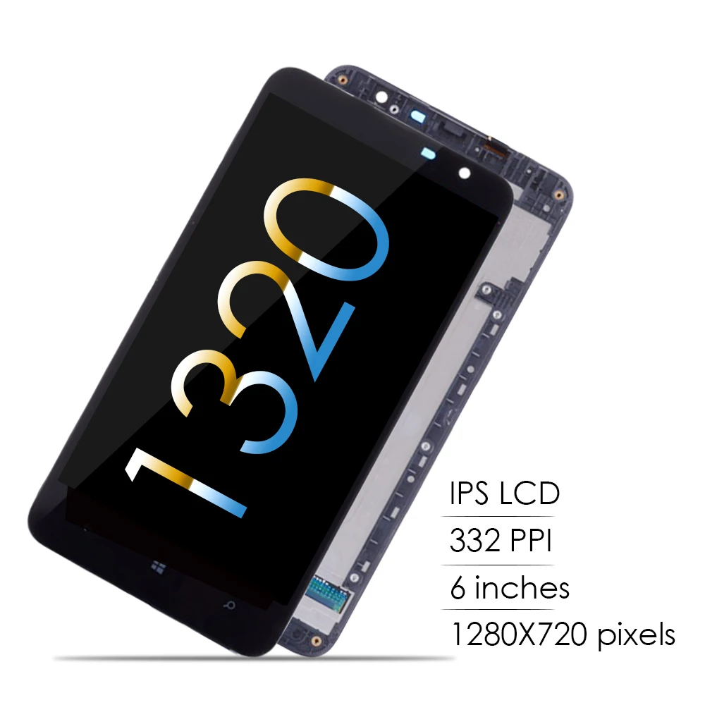Sinbeda 6 0 &quotIPS дисплей для NOKIA Lumia 1320 ЖК сенсорный экран с рамкой дигитайзер