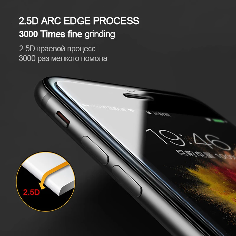 Wellzly 2.5D Закаленное стекло для iphone8 8 plus 5s 6 6s протектор экрана Защитное Apple iPhone7 7 X
