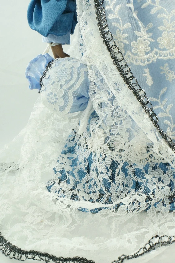 Cosette домашнее украшение голубое платье реалистичные косички фарфоровая