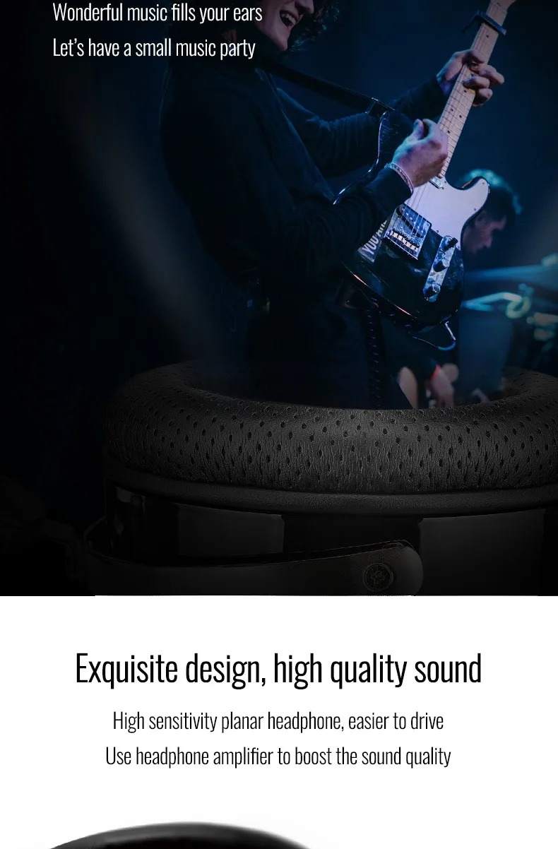 Takstar HF 580 Hi-Fi Плоские наушники ультра-большая плоская диафрагма с низким искажением Мощный НЧ полный СЧ прозрачный ВЧ запись
