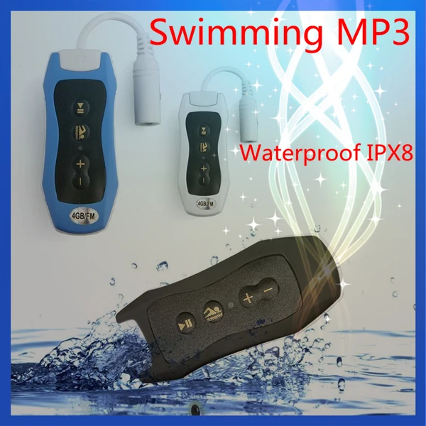 Высокое качество 4 ГБ IPX8 наушники Водонепроницаемый mp3 плеер г для Одежда заплыва