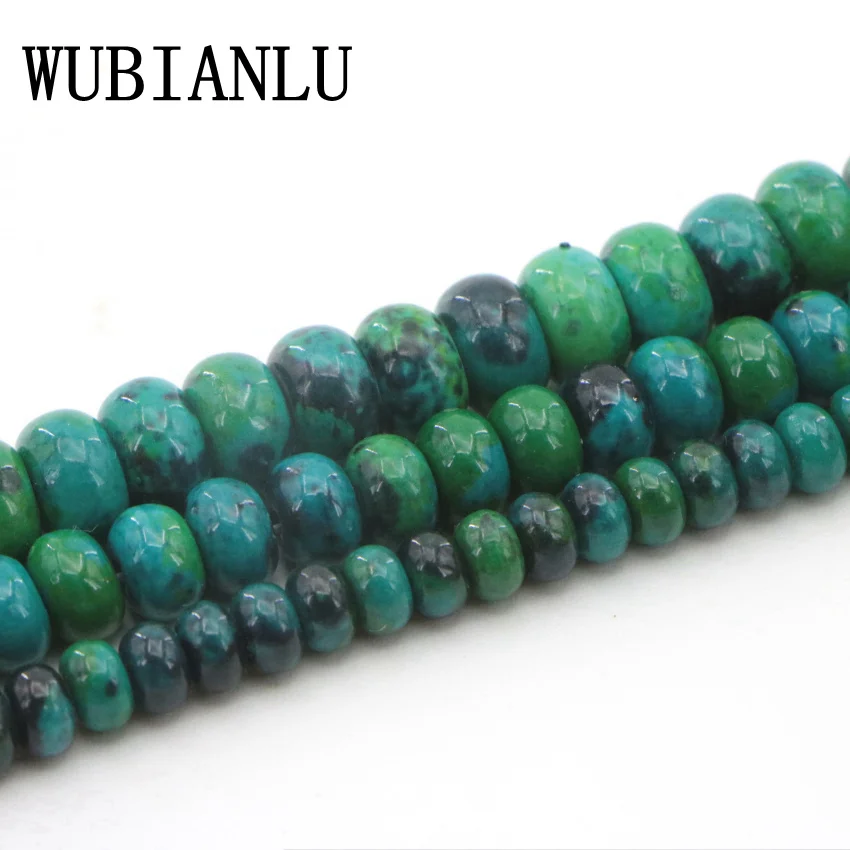 WUBIANLU Новый 4681012 14 мм Азурит хризоколла Малахит Ясперс Loose бусы для изготовления