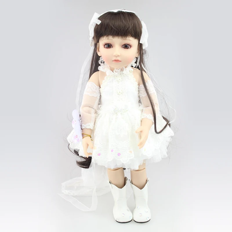 Nicery 16inch 40cm Bjd Ball Joint Doll Girl Full High Vinyl Christmas Toy Gift for Children White Yarn Dress Shoes | Игрушки и хобби