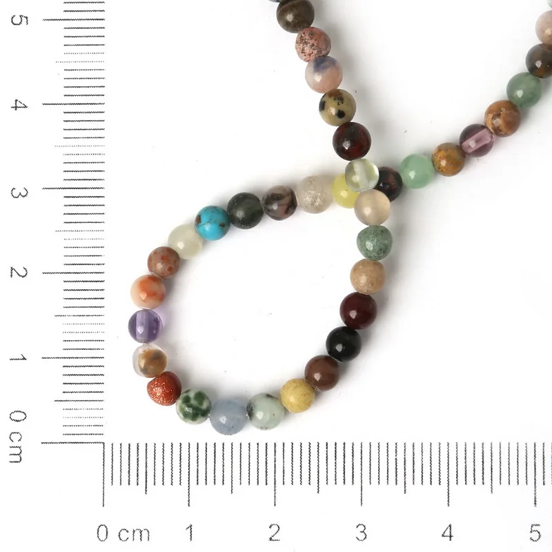 Fashion Design 4mm 6mm Mixed Stone Round Ball Beads Dyed 15&quot For DIY Bracelet Necklace Jewelry Making | Украшения и