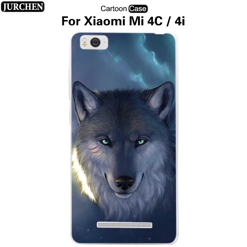 JURCHEN чехол для Xiaomi Mi 4C Mi4C милый мультяшный Мягкий силиконовый 4i Mi4i 5 0 дюймов