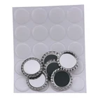 100 шт. 1 дюйм 25,4 мм круглый металлический плоский колпачок хромированная бутылка и 100 шт. соответствующий Прозрачный Круг Круглый эпоксидный купол наклейка