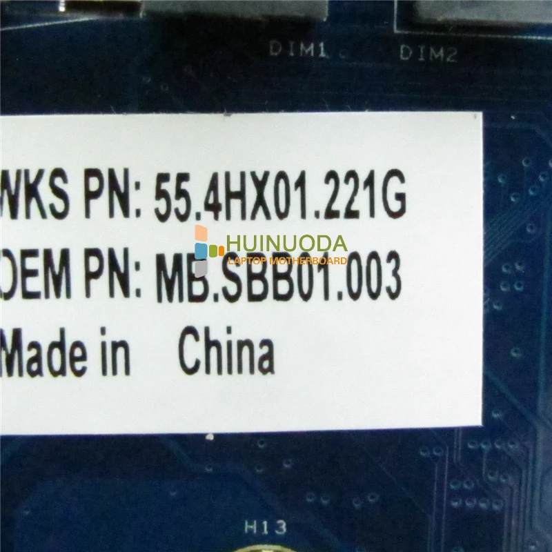 NOKOTION 48.4HX01.031 55,4 H X 01,221G MB. SBB01.003 MBSBB01003 для acer aspire one 721 1551 материнская плата для ноутбука DDR3