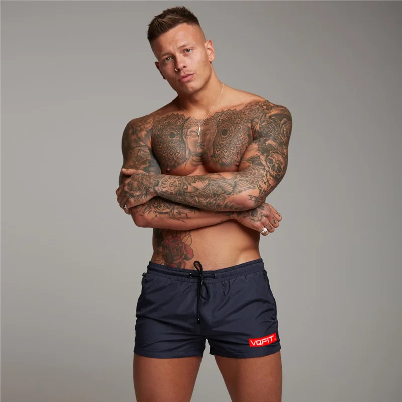 New Summer Mens Quick Dry Fitness Shorts Casual Training Sports Security Zipper Pocket Running Gym Bodybuilding | Спорт и