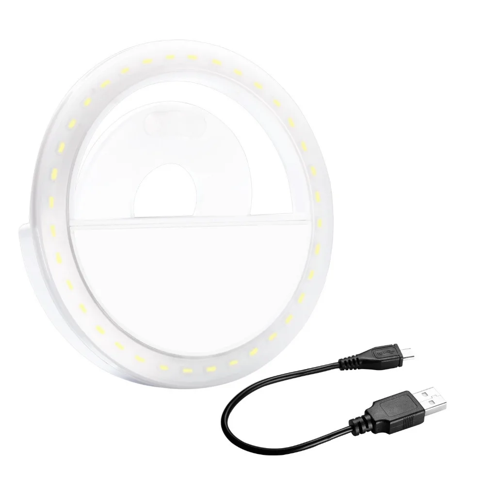 Neewer SRL-36 36 LED Затемнения Селфи сжимать на Кольцевой светильнике С 3 уровни Яркости