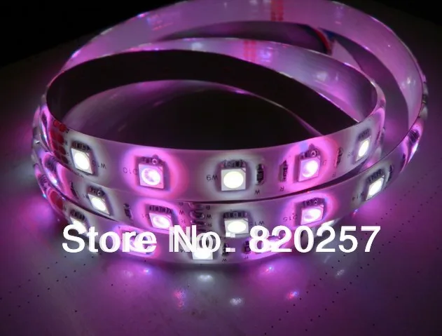 DHL EMS Бесплатная доставка Партия из 20 м/лот 5 м Катушка 12V RGBW 4 канала 60leds/m 300SMD 5050 rgb