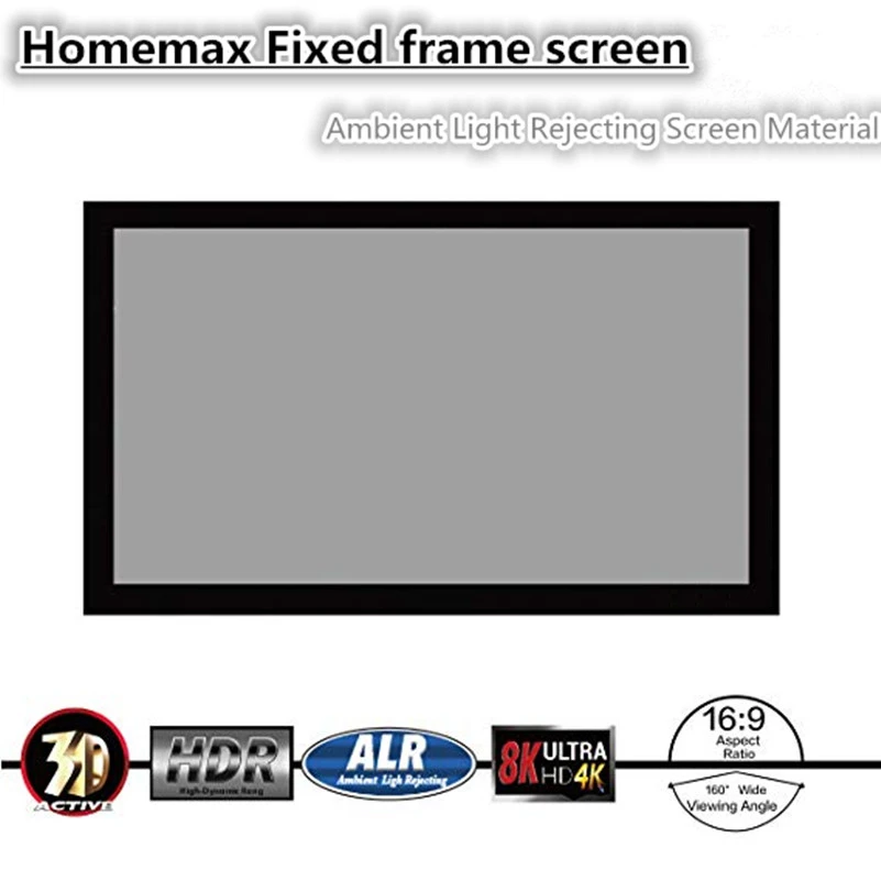 Потолочный светильник F1WALR Homemax 16:10 ALR с черным кристаллом проекционный экран